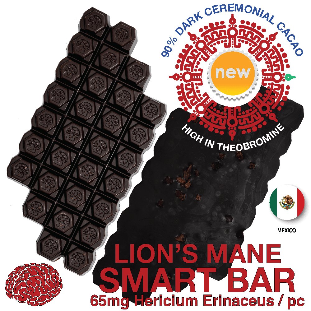90% Dark Keto SMART BAR with Lion’s Mane. Completes the “Nootropic Stack.” Great for brain health!